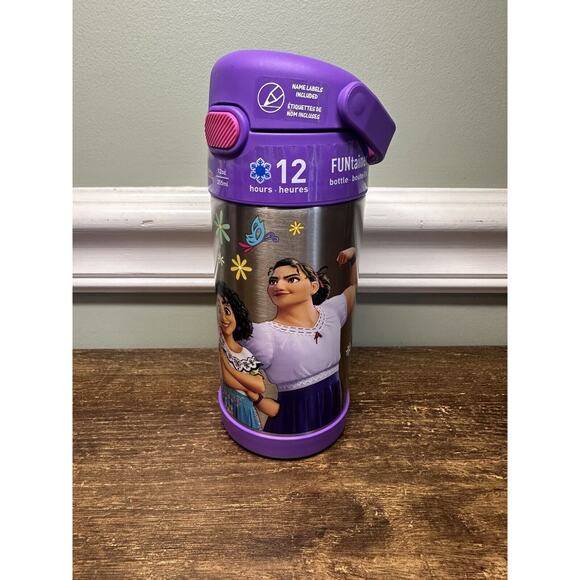 FUNTAINER Water Bottle with Straw - 12 Ounce, Encanto - Kids Stainless Steel Vac - Picture 2 of 4